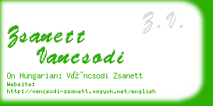 zsanett vancsodi business card